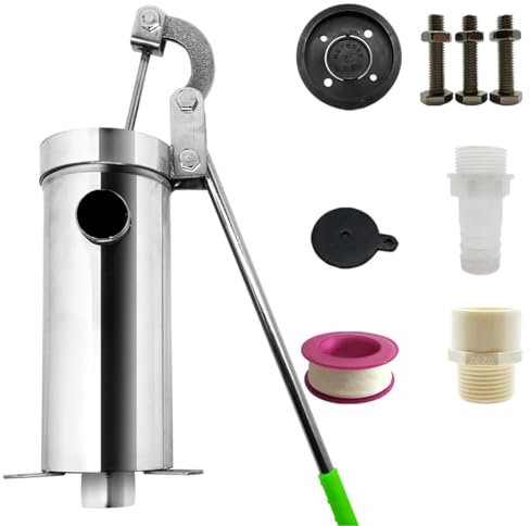Rfeeuubft Handheld Pump Garden Pump Hand Pump Suction Cast Fountain 32 mm Manual Deep Water Pump Water Pump 3 Bowls
