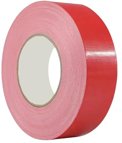 Duct Tape Extra Forte, Gaffa Tape Impermeabile, Nastro Telato Extra Forte, Nastro Adesivo Telato, per Tubi Riparazioni, Fissaggio, Sigillatura, Legare, per Interni ed Esterni, Rosso 30 mm x 50 m