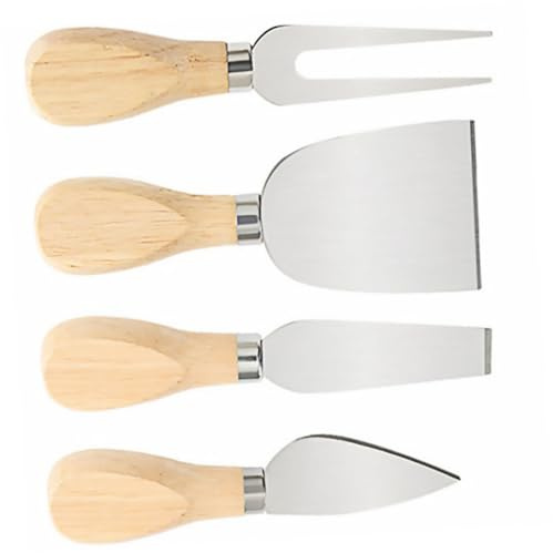 Hohopeti Set de Coupe-fromage et Beurre Acier Inoxydable avec Manche Outil de Découpe pour Fromage Brie et Fromages Fermes Adapté Cuisine Maison et Restaurant