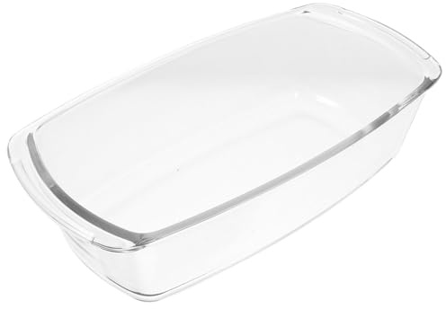 jojofuny Plat à Four Rectangulaire en Verre 18 L Moule à Gâteau au Fromage et Toast Cuisson Homogène Haute Température Plat de Service Résistant Nettoyage Facile Pâtisserie Maison et