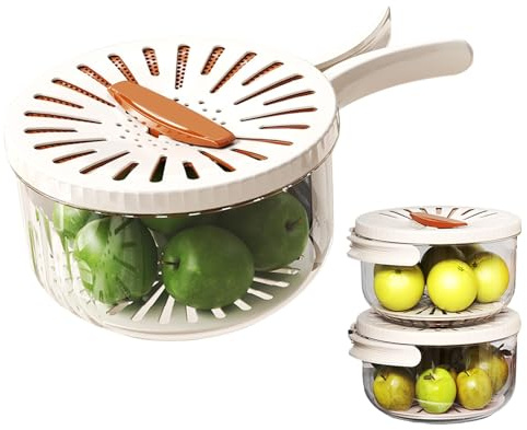 Per Il Lavaggio Della Frutta - 2-in-1 Lavaggio e Scolo Verdura - Contenitore Sgocciolatoio Frutta,Per Cucina Casa Ristorante Frigorifero E Dispensa