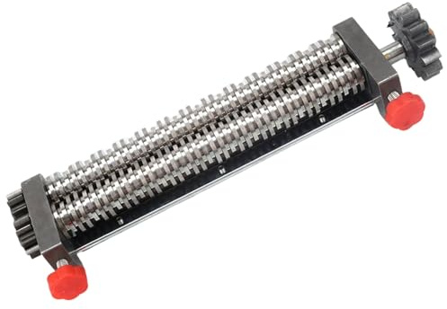 750W Automatico Macchina Per Pasta Acciaio Inossidabile Catering Sfogliatrice Elettrica Macchina, Grado Di Spessore Regolabile 0,1-20mm, Per Fettuccine, Tagliolini, Spaghetti(3/9mm flat knife)