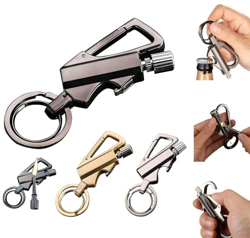 HMifjUM 2026 Windproof Lighter - Permanent Match Cool Lighters for Men, Keychain Ligh/TER,Reusable Waterproof Match Strike, Permanent Match Infinity Lighter with Multitool Bottle Opener for Camping