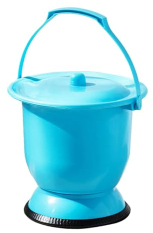 MAGICLULU Pot de Chambre Portable en Plastique Couvercle, Petit Format, Joint Étanche, pour Femmes Enceintes, Personnes Âgées et Garçon et Filles, Urinoir Domestique Facile à Nettoyer,