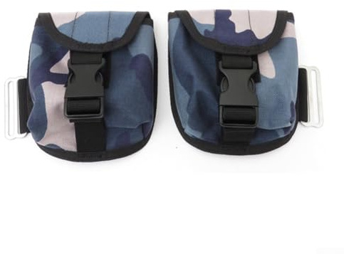 Zilimontt Bolsa de peso para buceo, bolsa de peso de 2 kg para cinturones, placas traseras y bandas de tanque, hebilla de liberación rápida, nailon 1000D, ligera y resistente al desgaste (azul)