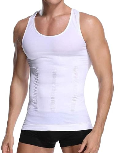 Mens Compression Vest Slimming Sleeveless Undershirts Body Shaper for Men Tummy Control Shapewear Tank Tops