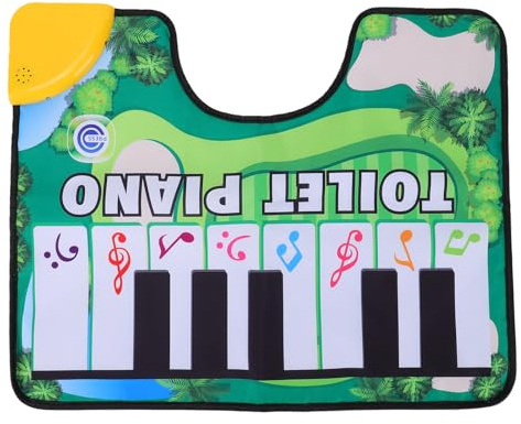 Fafeicy Toiletten-Klaviermatte, 61 X 48 cm, rutschfeste Badezimmer-Klaviermatte mit Interaktiver Tastatur, für Erwachsene Musikliebhaber