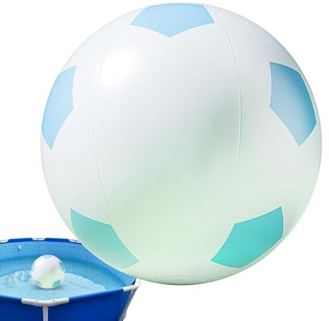 Jätteboll | 61 cm Extra Uppblåsbar Fotboll för Utomhusspel - Trädgårdsleksak Poolboll - för Barn Vuxna Familj Sommar Trädgård Pool Park Fest Semesterresa Turit Utomhuslek
