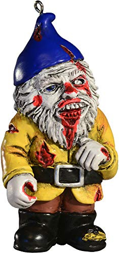 HorrorNaments Zombie Gnome Horror Ornament - Scary Prop and Decoration for Halloween, Christmas, Parties and Events