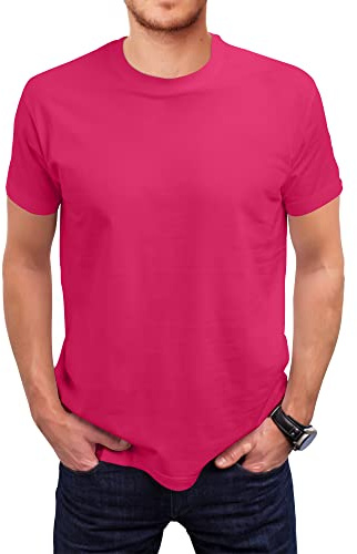 Love My Fashions Mens Plain T Shirt Crew Neck & Short Sleeve Cotton Tops for Men