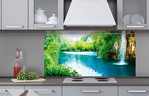 Dimex Küchenrückwand Verbundplatte ENTSPANNUNG IM Wald 80 x 40 cm | Spritzschutz Küche für Herd & Spüle | Premium Qualität Acrylglas, Stärke 5 mm - Made in EU