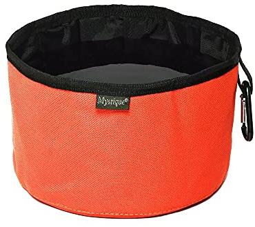 Mystique Reisetrinknapf Reisenapf mit Karabiner faltbar Faltnapf 2,0l (Reflex orange)