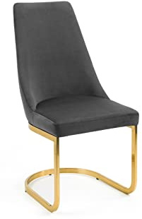 Julian Bowen Set Of 2 Vittoria Cantilever Dining Chairs,Grey