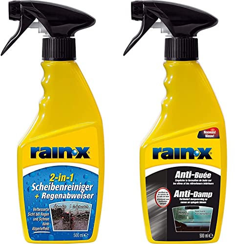 Rainx Nettoyant pour Pare-Brise et Vitres Déperlant Anti-Pluie & Anti-Buée Rain-X - 500 ml