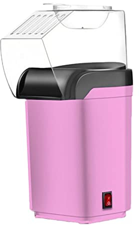 BLUNOA Household Hot Air Popcorn Maker Machine Retro Popcorn Maker Healthy Fat & Oil Free Poppers Just In 3 Minutes BPA-Free For Home Movie Night, Football Game, Party, Kids 1200W (Color : Pink)