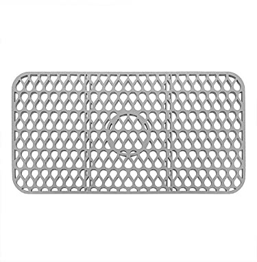 Silicone pour sécher la vaisselle, égouttoir d'évier découpable résistant à la chaleur, tapis de drainage anti-éclaboussures pour séchage rapide, égouttoir couverts