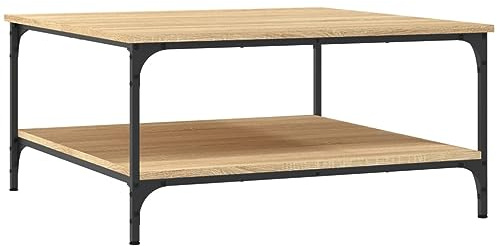vidaXL Tavolino da Salotto Rovere Sonoma 80x80x40 cm Legno Multistrato