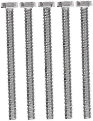 Mobestech 5 Piezas Pernos Hexagonales Pernos De Muebles Tornillos De Montaje Perno Completamente Roscado Pernos De Madera Perno Hexagonal Cabello Corto M8 Acoplador Acero Inoxidable 304