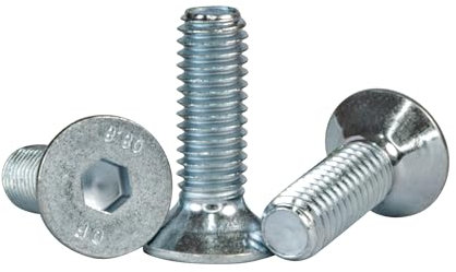 50 viti a testa svasata a esagono incassato – filettatura completa – esagono incassato – vite con testa abbassata, antiruggine (M5 x 20)