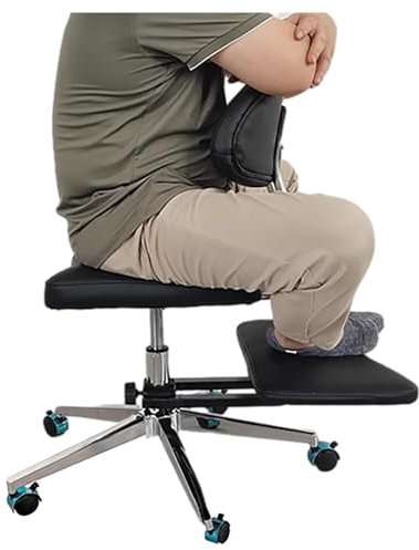 Oracra Kniestuhl Hochleistungskreuz -Beinknienstuhl, Rollboden -Meditationssitz mit Lumbaler Unterstützung und Rädern, Yoga -Schreibtischhaltung Korrekturstühle, Einfache Montage