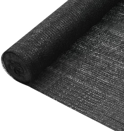 Juroupi Zaunblende Gartenzaun Sichtschutz Baumschutz Terrasse Sichtschutz Schwarz 2x10 m HDPE 75 g/m²