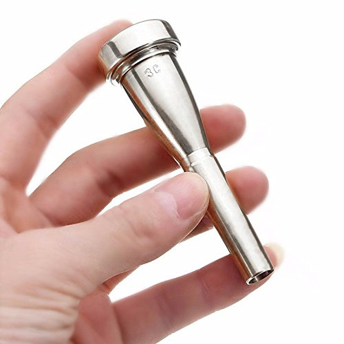 RuiJOTWAT 3C Trompetenmundstück für Blasinstrumente, Zubehör, Silber