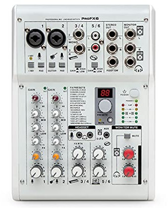 AKALNNB Professional Digital Mixer Audio Interface Dj Sound Card Consoel with Phantom Power Equipment