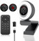 Angetube Webcam en Streaming, Webcam 2K avec lumière annulaire, caméra PC HDR 1080P avec contrôle, Double Microphone stéréo et Couverture de confidentialité, Mise au Point Automatique 5 Fois, caméra