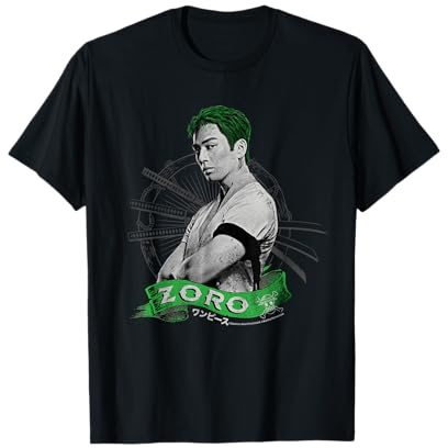 Roronoa Zoro Live Action Chapeau de paille Pirate Hunter T-Shirt