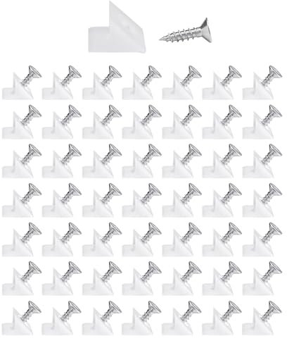 Mebamce 50 PCS Drawer Repair Kits with Screws, Drawer Bottom Supports Fixing Drawer Base Sagging Bottom Repair Fix Mending Drawer Wedges Support for Sagging Furniture Dresser Drawer