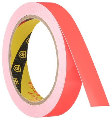 PATIKIL Cinta luminosa en la oscuridad 20mm x 10 metros, 1 rollo de cinta adhesiva fluorescente cinta reflectante luminosa banda de luz negra para fiesta, naranja rojo