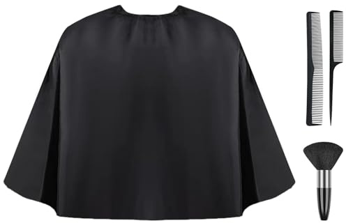 LOPHE Frisörkappa, frisörkappa, frisörkappa, salongskappa förkläde med nackdammborste och frisörkam, vattentäta unisex skärklänningar för hårstyling, skärningar och färger, frisörtillbehör