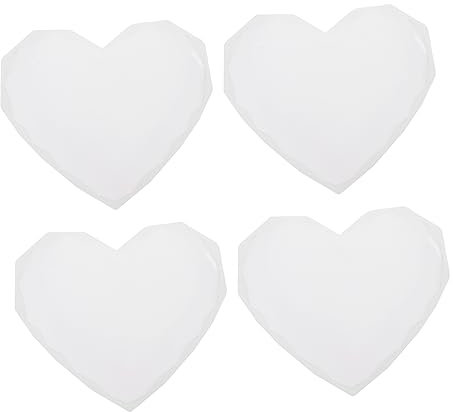SHINEOFI Artigianali Fatti A Mano - 4 A Forma Di Cuore E Diamante Con Silicone Antiaderente