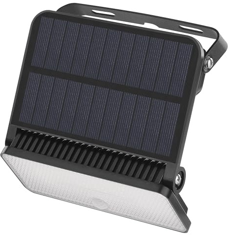 EMOS - Lampe solaire LED Solo pour extérieur avec détecteur de mouvement - Applique murale solaire pour maison/jardin - Portée du capteur 6 m, angle de détection 120° - 3 modes d'éclairage, luminosité