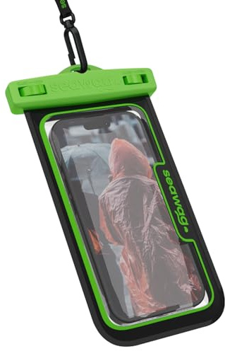 SEAWAG Vattentät smartphone-väska i universell storlek (grön)