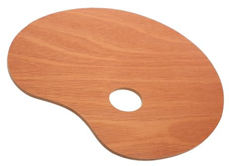 MUELODSIC Palette Legno Per Pittura Ad Vassoio Oval Per Mischiare Colori Con Foro Per Strumento Versatile Per Artisti Facile Da Pulire e Portatile