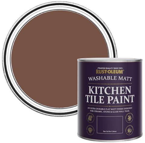 Rust-Oleum Water-Resistant Kitchen Tile Paint in Matt Finish - Faded Ember 750ml