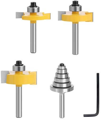 Set Punte Per Fresatrice Legno Regolabili Da 4 Rivestimento Resistente Calore L'accumulo Trucioli Legno Resina E Asfalti Punta Fresatura Con Punta In Carburo
