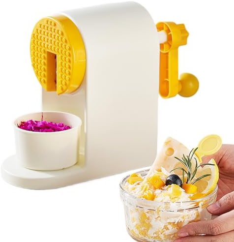 Teksome Tritaghiaccio Manuale - Macchina per Granite a Manovella - Strumento Da Cucina Antiscivolo Per Dolci Senza Elettricità Per Dormitorio Casa Caffè Picnic Spiaggia E Vacanza