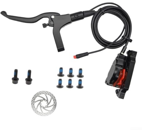 Set freno a disco idraulico per bici elettrica, con sistema a pinza a doppio pistone per e-bike e scooter, disco freno da 160 mm, 2 pin, funzione di interruzione di potenza (anteriore + disco)