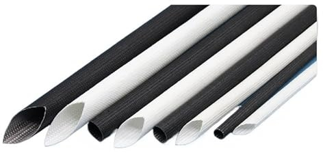 Guaina in fibra di vetro siliconica ignifuga da 1 m, diametro interno 1~25 mm, isolamento in resina siliconica, protezione cavi, tubi fino a 200 °C(White,1.5mm)