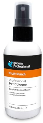 GROOM PROFESSIONAL Fruit Punch Dog Cologne - Perfume for Smelly Dogs - Tropical Cocktail Scent - Fruity Fragrance - Perfect for Between Washes - Long-Lasting Scent, 100ml