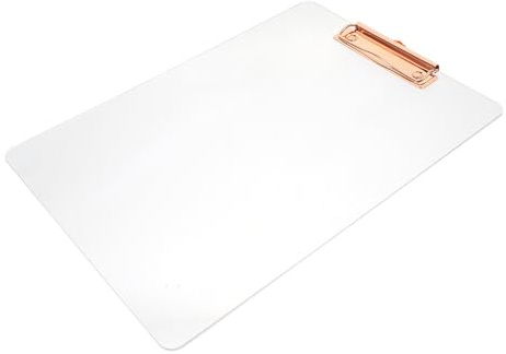 COHEALI Planchette Transparente pour Écriture Étudiante Porte-documents Acrylique Rigide Sous-main Bureau Léger et Résistant Organiseur de Fichiers pour Fournitures de Bureau et École