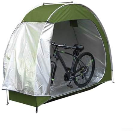 FACULX Bicycle Storage Tent 210D Oxford Fabric Waterproof Outdoor Bike Shelter for Mountain Road Bicycles, Weatherproof for Motorcycle, Garden Tools, Toys(Army Green)