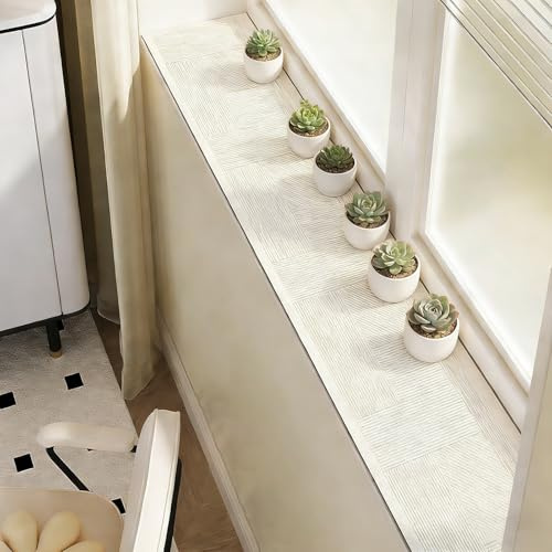 Customizable Window Sill Mat for Potted Plants, Dustproof Washable Diatomaceous Earth Cushion, Non-slip Windowsill Protector for TV Stand(L110x15cm(43x6))