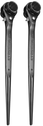 QUARKZMAN 2 Stück 19mm x 22mm Ratschenschlüssel, CR-V Ringratschenschlüssel 12-Punkt Doppelendiger Stecknuss Ratsche Podger Schlosser Werkzeug für Auto Reparatur Mechanische Wartung