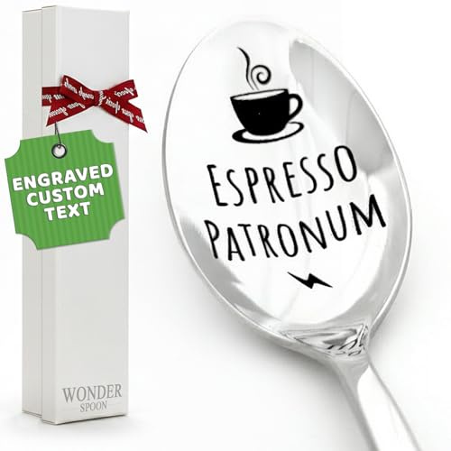 Personalised Coffee Spoon Engraved with Magical Quote - Custom Name Espresso Spoon for Wizard Fans - Unique Handcrafted Teaspoon, Gift for Coffee Lovers, Mum, Bestie or Teens