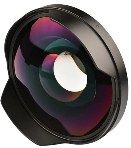 0.3X Ultra Fisheye Wide Lens Adapter | Equipped with lens hood, available in 52/58/62/67/72mm sizes for camcorders and video cameras(72MM)