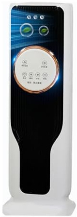 Enfriador de Aire Evaporativo Aire Acondicionado Portátil con Remoto 4 Modes 3 Velocidades Pantalla Led Temporizador Apagado Automáticamente 1.2L Depósito de Agua de Pie sin Cuchillas Torre Ventilador