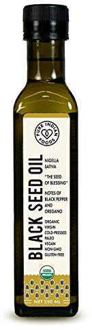 Certified Organic Black Seed Oil 250 ml, 100% Food Grade, Cold-pressed Turkish black cumin seed (Nigella sativa), Dark Glass Bottle